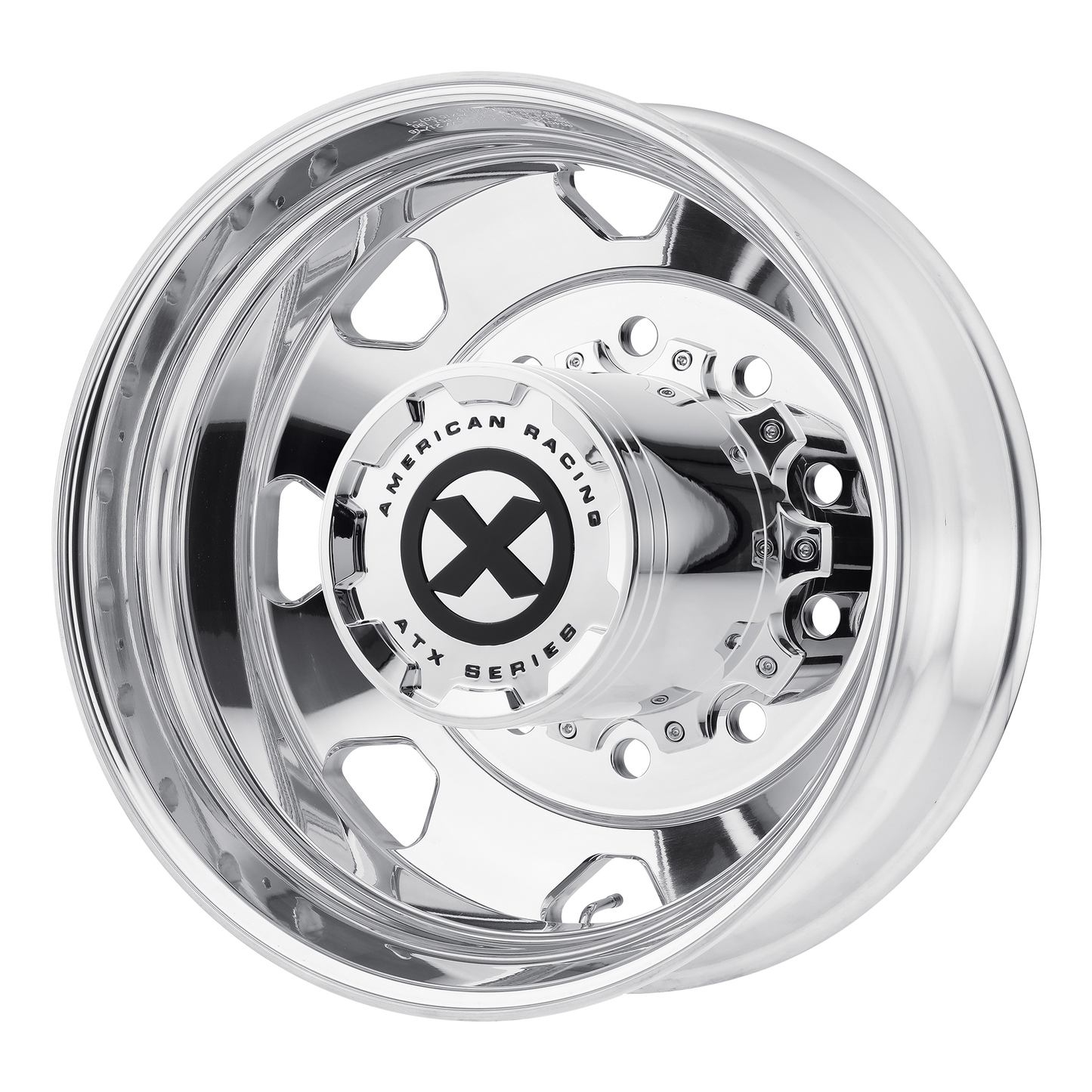 Set of 4: ATX Ao401 Octane Wheel, 24x8.25 -168 Offset 10x285.75, Polished Rear - AO40124510102