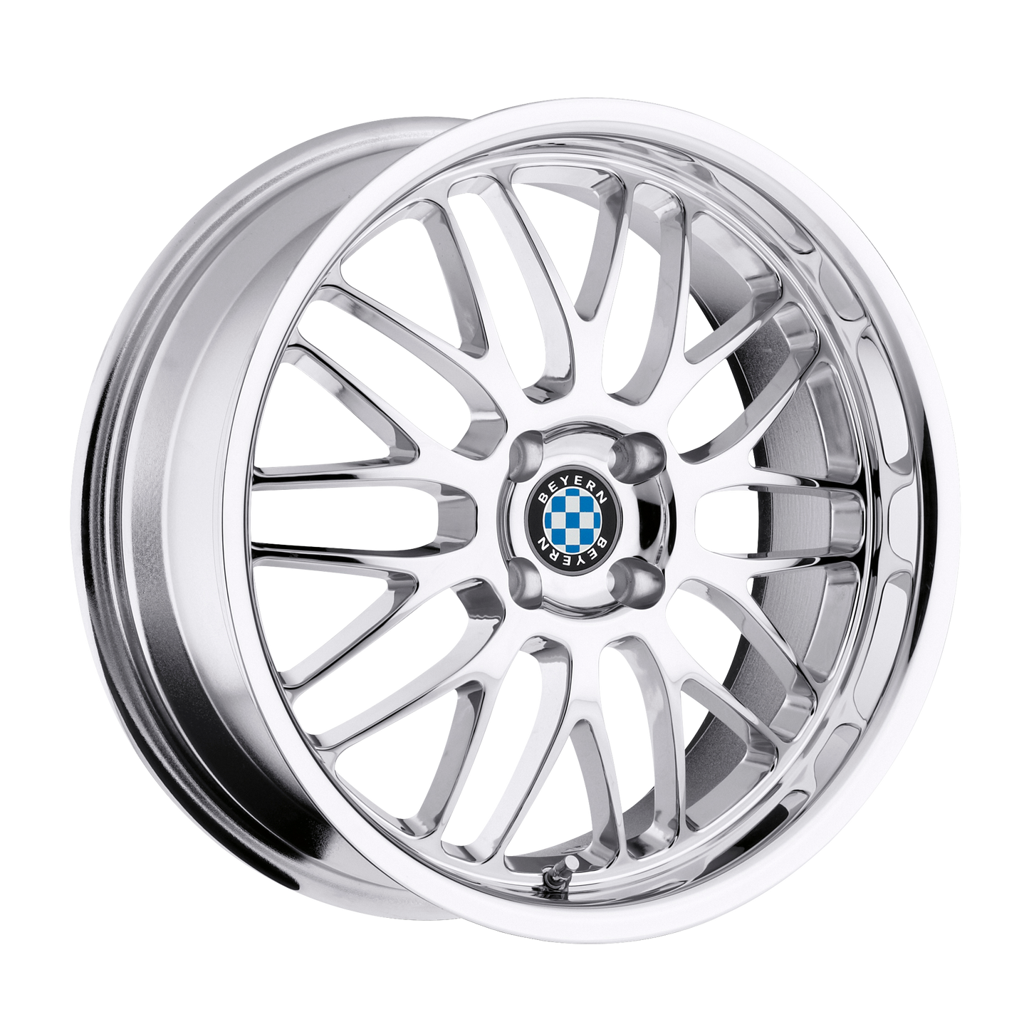 Set of 4: Beyern Mesh Wheel, 20x10.0 +40 Offset 5x120, Chrome - 2010BYM405120C72