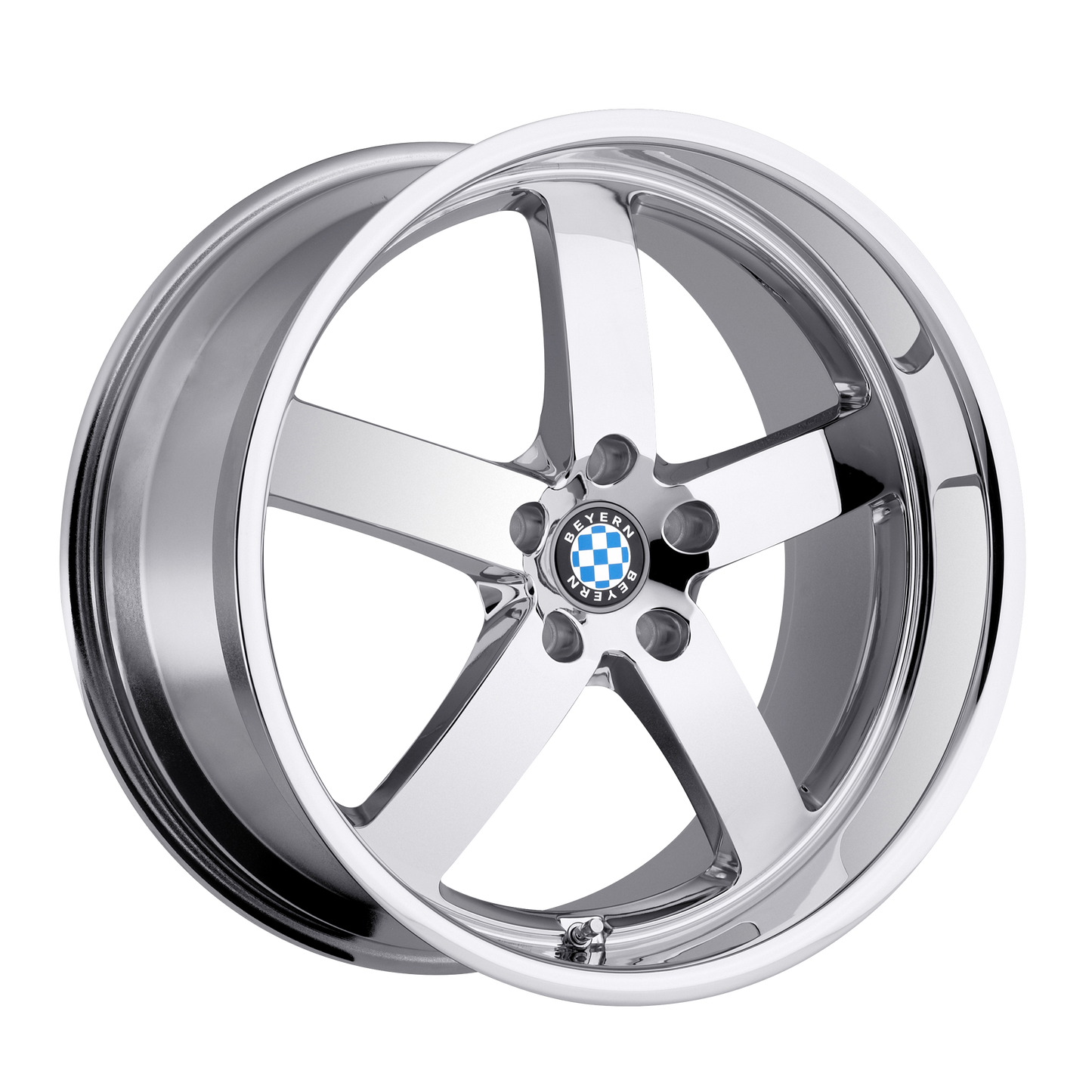 Set of 4: Beyern Rapp Wheel, 18x9.5 +15 Offset 5x120, Chrome - 1895BYR155120C72