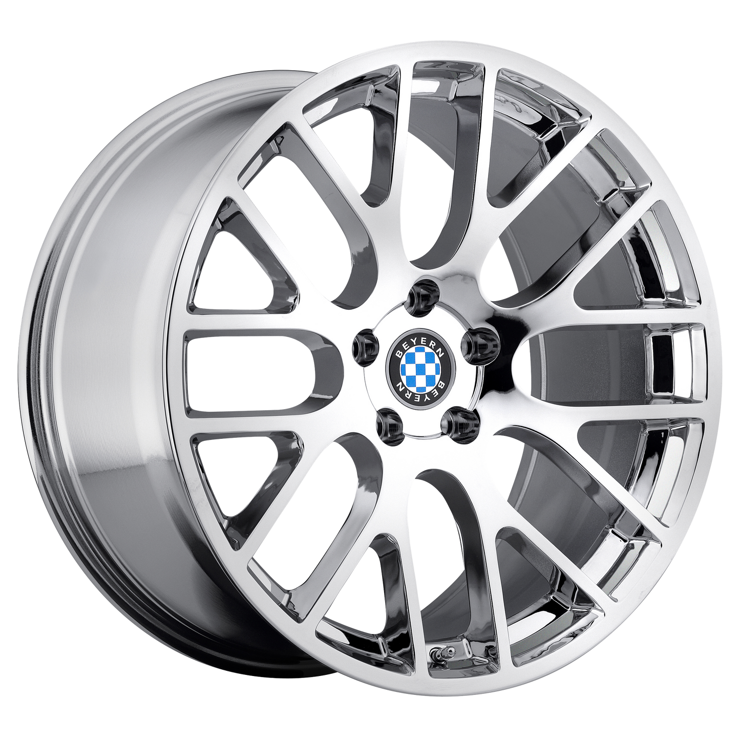 Set of 4: Beyern Spartan Wheel, 18x9.5 +15 Offset 5x120, Chrome - 1895BYS155120C72