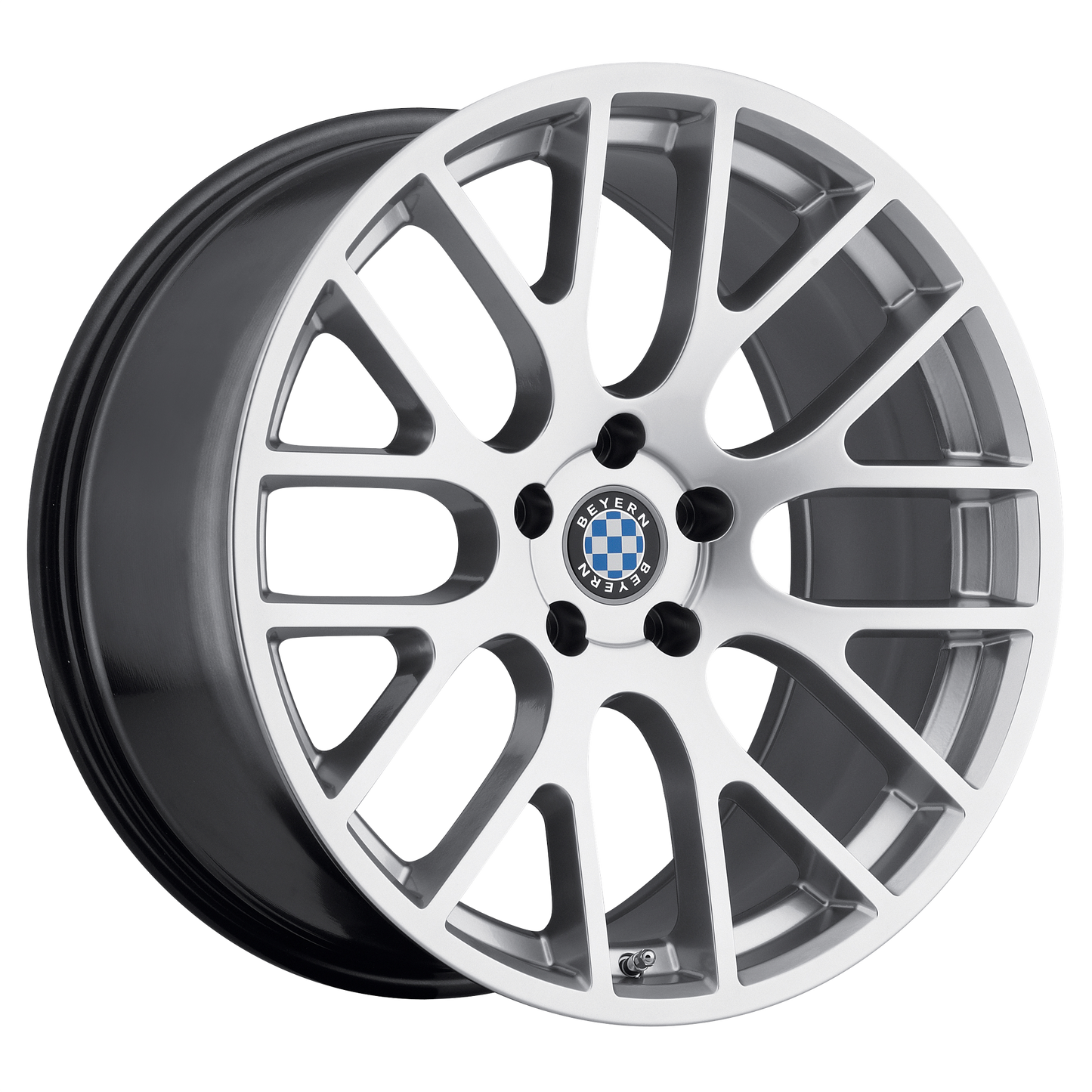 Set of 4: Beyern Spartan Wheel, 17x9.0 +20 Offset 5x120, Hyper Silver - 1790BYS205120S72
