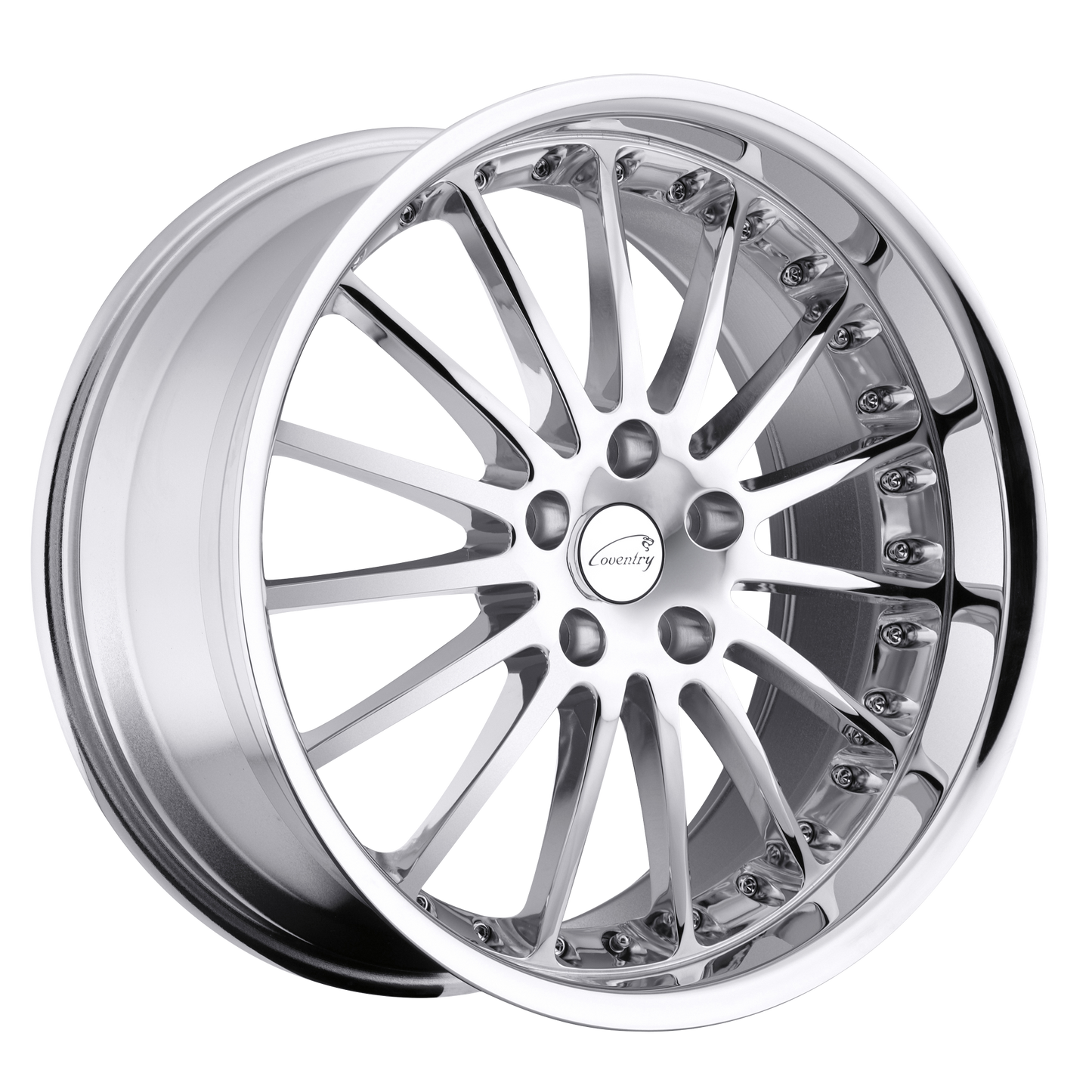 Set of 4: Coventry Whitley Wheel, 20x10.0 +39 Offset 5x108, Chrome - 2010COW395108C63