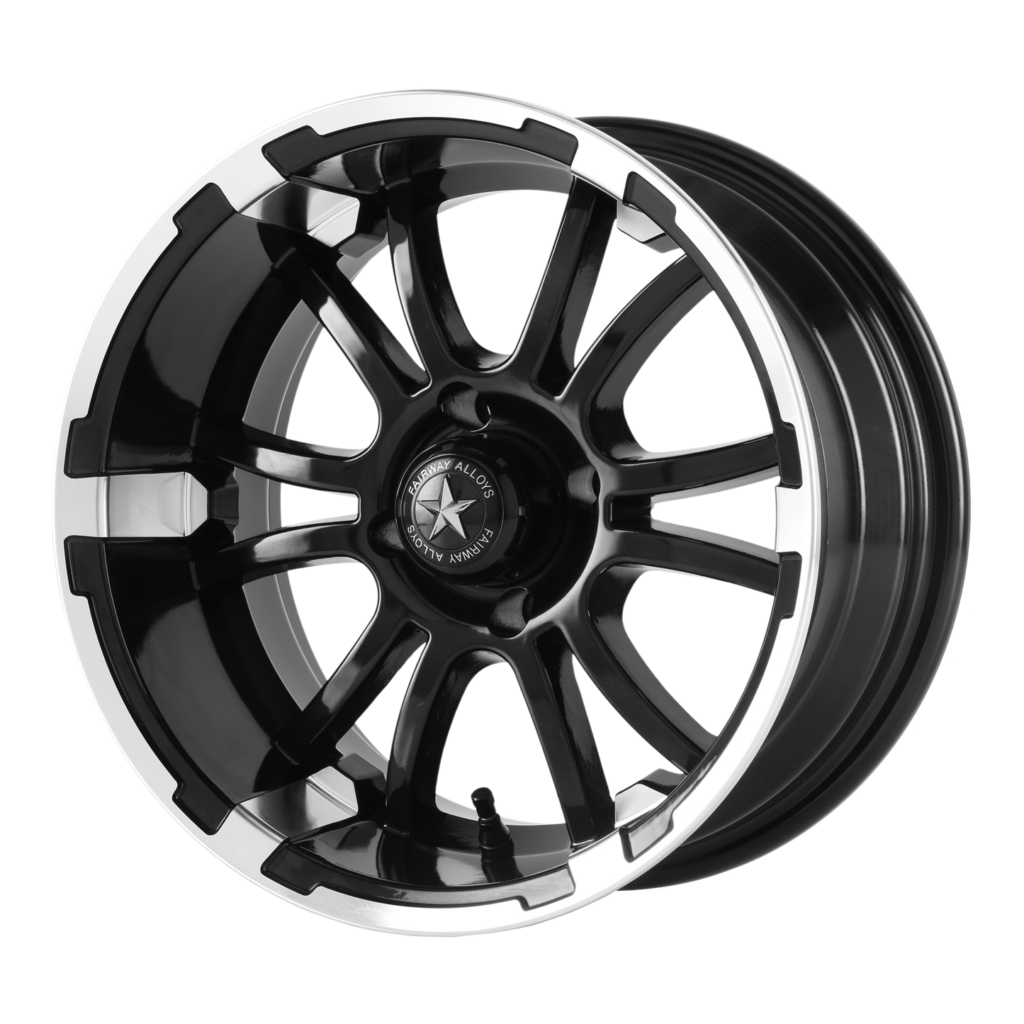 Set of 4: Fairway Alloys Fa134 Sixer Wheel, 14x6.5 -20 Offset 4x101.6, Machined Matte Black - FA-134-M