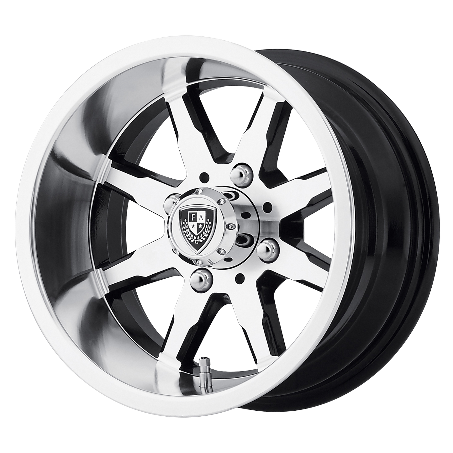 Set of 4: Fairway Alloys Fa142 Shift Wheel, 12x6.0 -30 Offset 4x101.6, Machined Gloss Black - FA-142-M