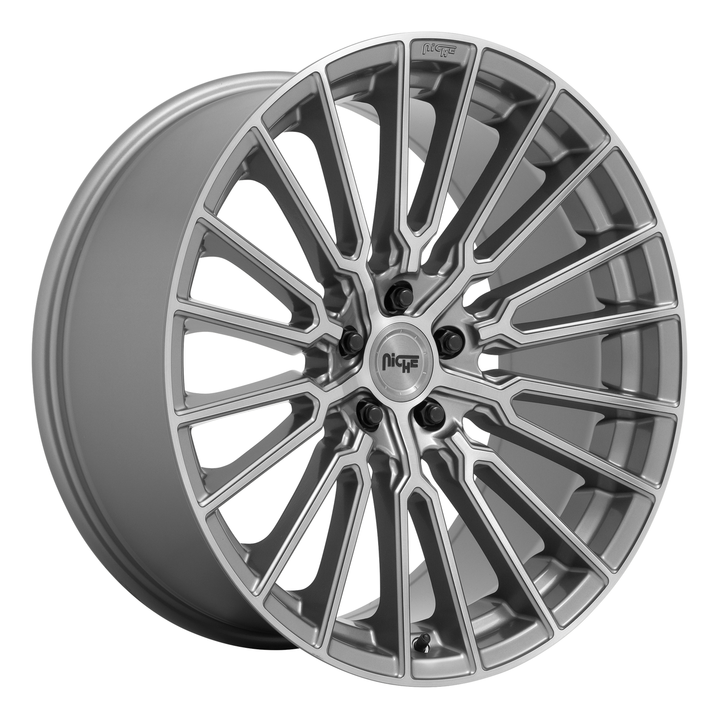 Set of 4: Niche M251 Premio Wheel, 19x9.5 +48 Offset 5x112, Platinum - M2511995F8+48