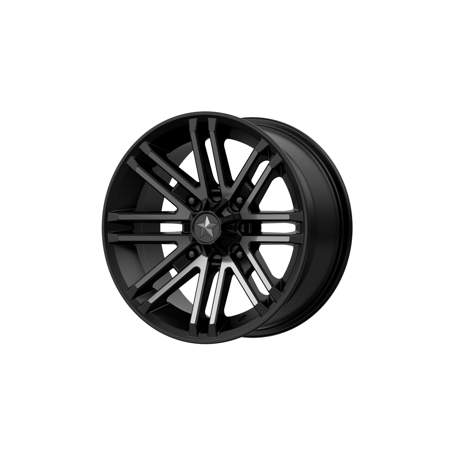 Set of 4: MSA Offroad Wheels M40 Rogue Wheel, 16x7.0 +10 Offset 4x156, Satin Black Titanium Tint - M40-06756