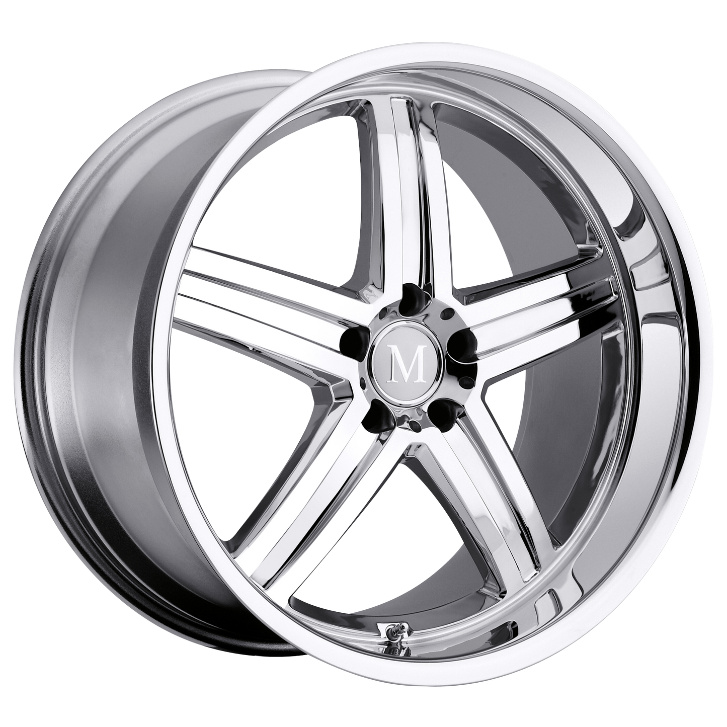 Set of 4: Mandrus Mannheim Wheel, 22x10.5 +42 Offset 5x112, Chrome - 2205MAH425112C66