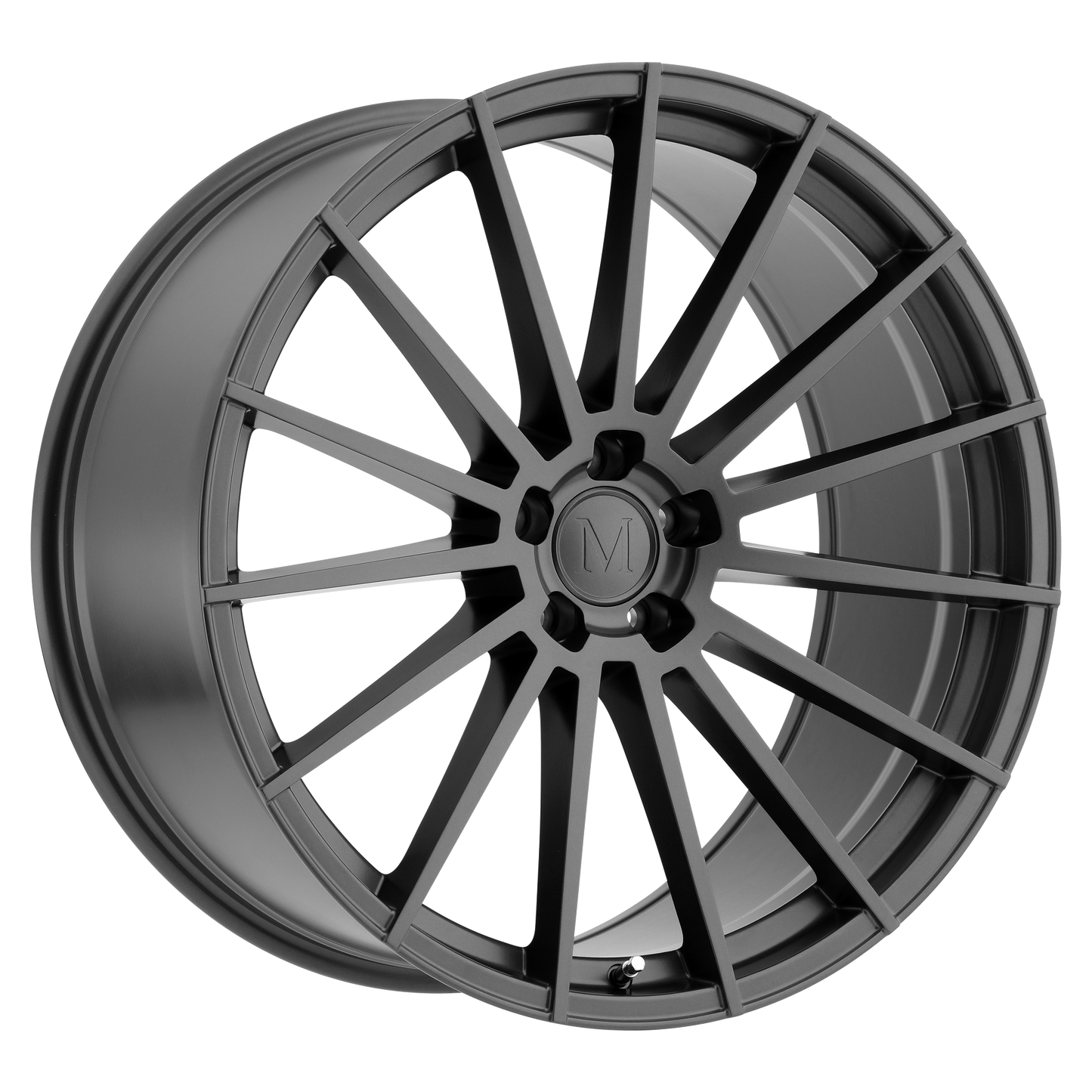 Set of 4: Mandrus Stirling Wheel, 22x10.0 +46 Offset 5x112, Gloss Gunmetal - 2210MAN465112G66