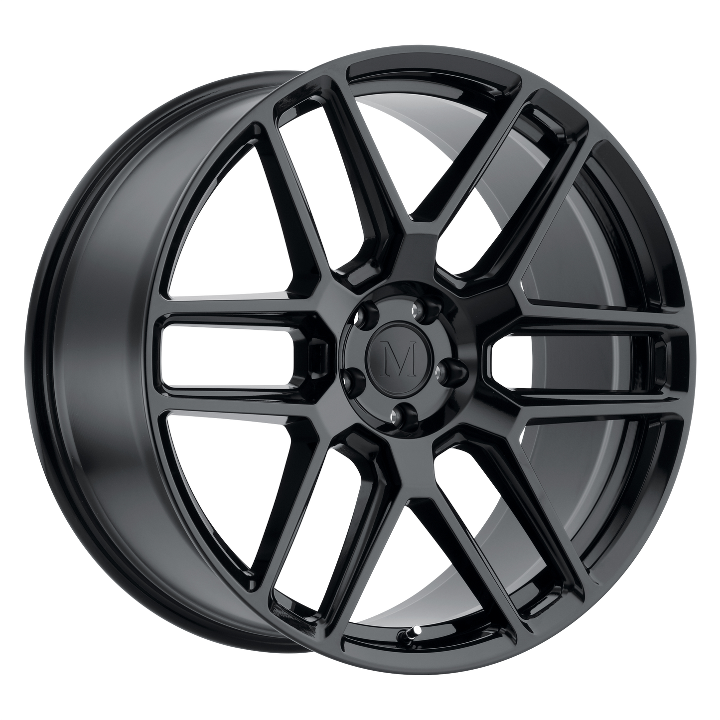 Set of 4: Mandrus Otto Wheel, 22x10.5 +38 Offset 5x112, Gloss Black - 2205MOT385112B66