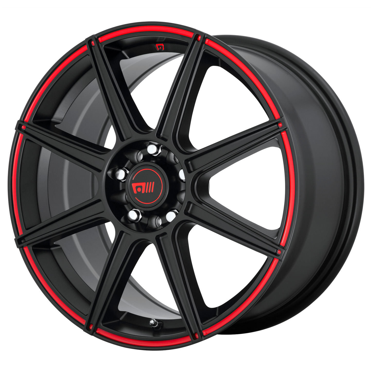 Set of 4: Motegi Mr142 Cs8 Wheel, 18x8.0 +35 Offset 5x100/5x114.3, Satin Black With Red Stripe - MR14288031935