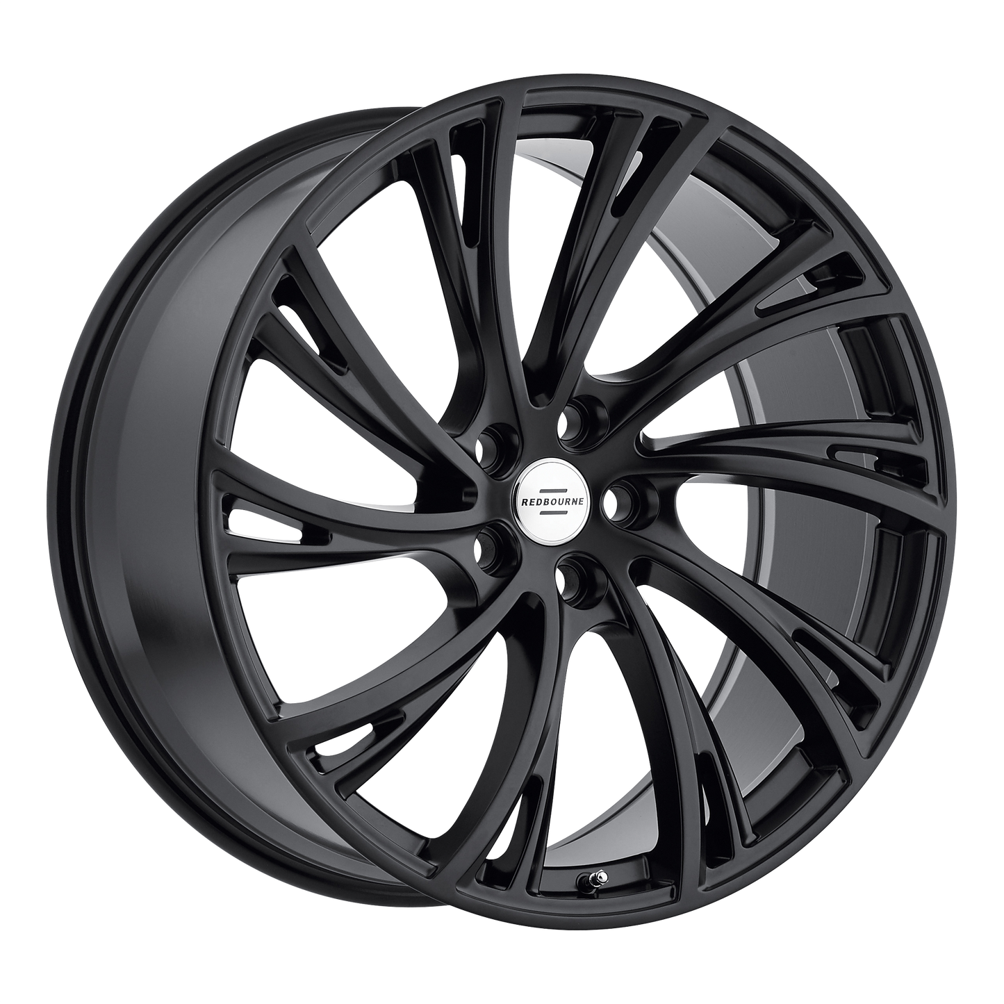 Set of 4: RedBourne Noble Wheel, 22x10.0 +37 Offset 5x120, Double Black Matte Black W/ Gloss Black Face - 2210RDB375120D72L