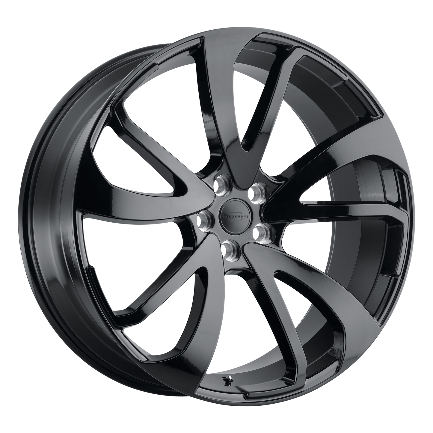 Set of 4: RedBourne Vincent Wheel, 22x10.5 +32 Offset 5x120, Gloss Black Directional - 2205VCT325120B72R