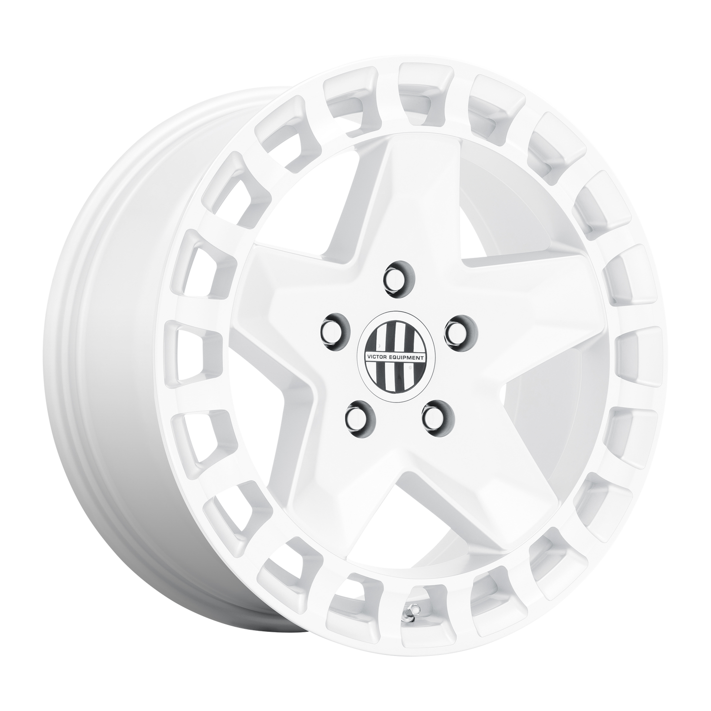 Set of 4: Victor Equipment Alpen Wheel, 18x8.0 +20 Offset 5x130, Gloss White - 1880APN205130W71