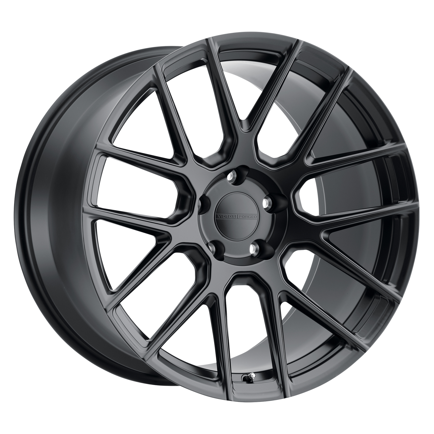 Set of 4: Victor Equipment Lohner Forged Wheel, 21x12.0 +48 Offset 5x130, Matte Black - 2112LOH485130M71