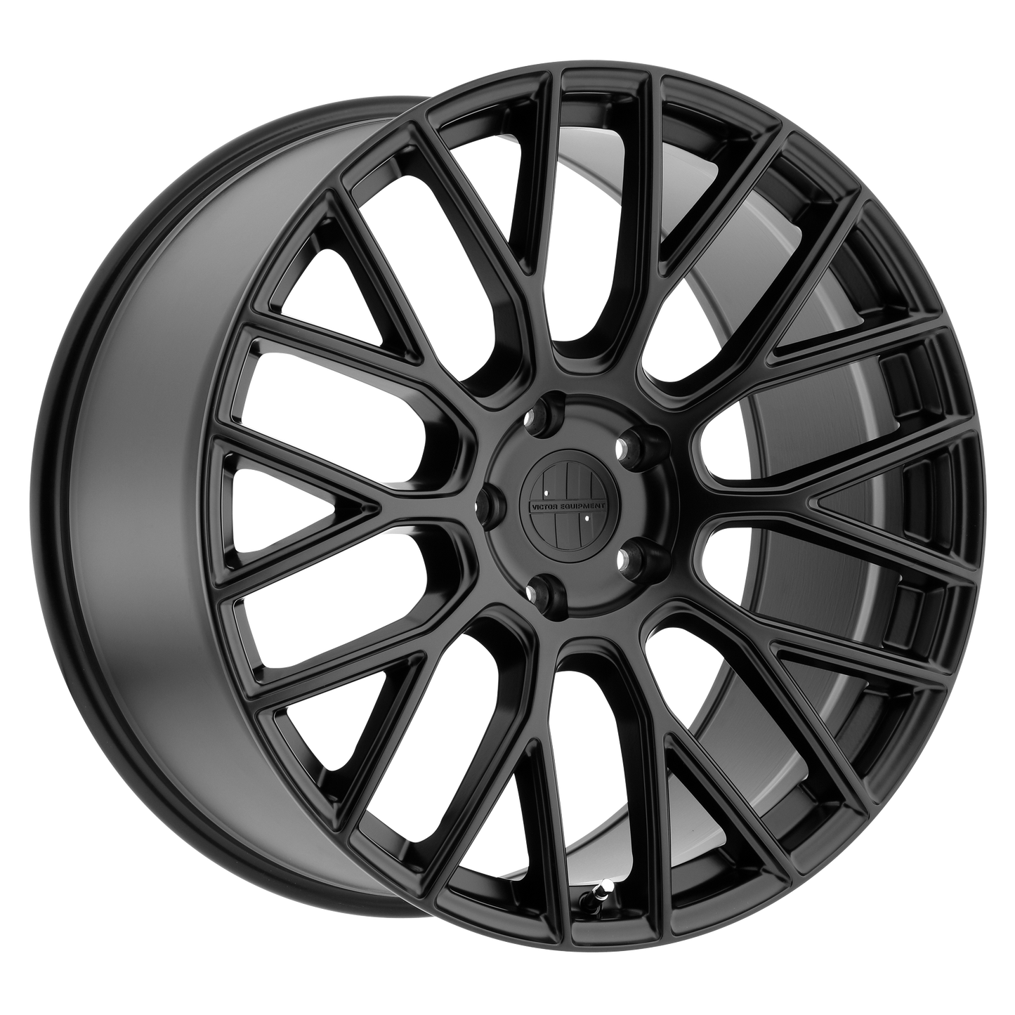 Set of 4: Victor Equipment Stabil Wheel, 22x9.0 +22 Offset 5x112, Matte Black - 2290VIA225112M66
