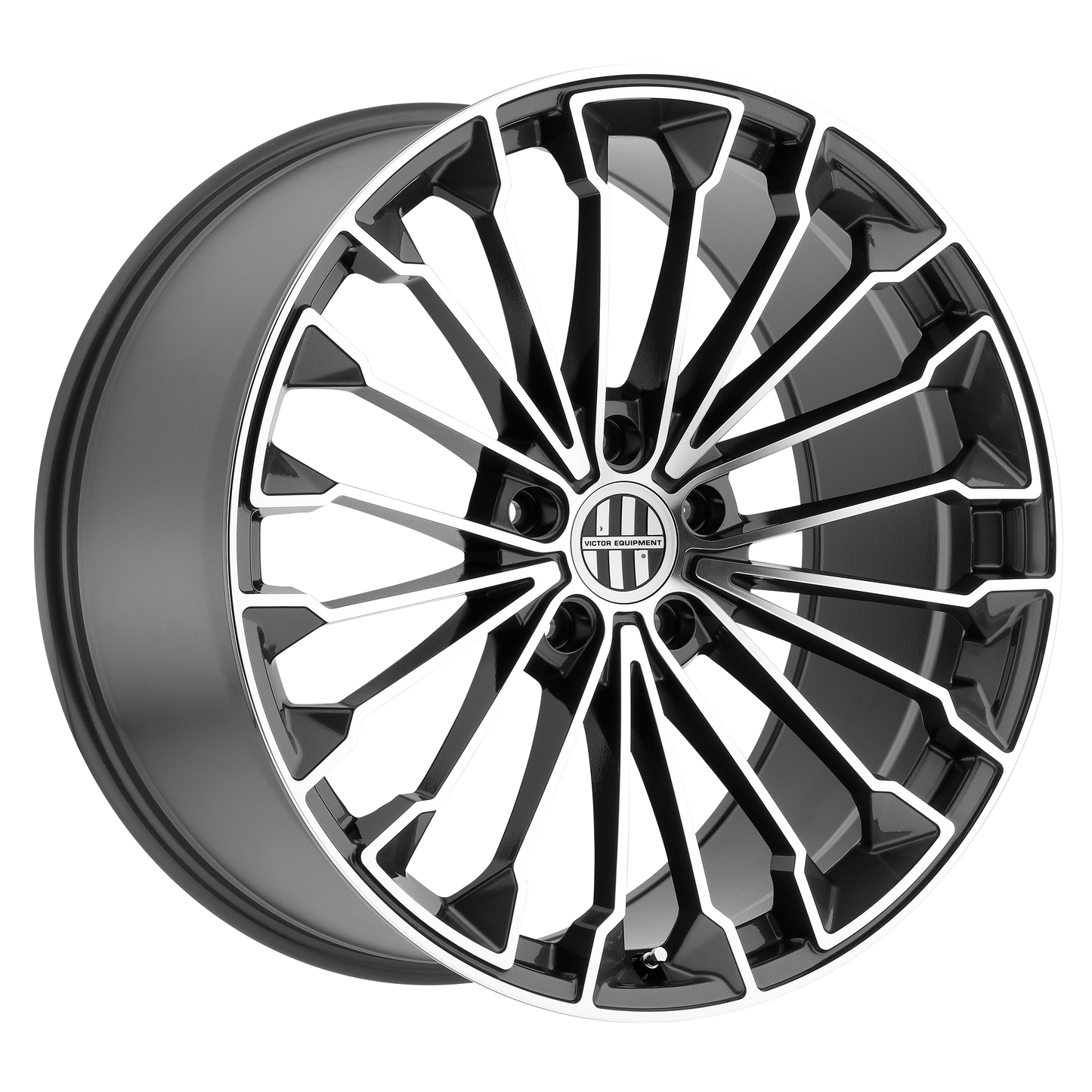 Set of 4: Victor Equipment Wurttemburg Wheel, 18x10.5 +55 Offset 5x130, Gunmetal W/ Mirror Cut Face - 1805VIW555130G71