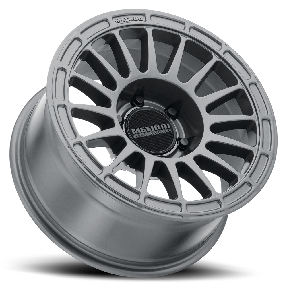 Set of 4: Method MR314 17x8.5 0mm Offset 6x5.5 106.25mm CB Gloss Titanium - MR31478560800