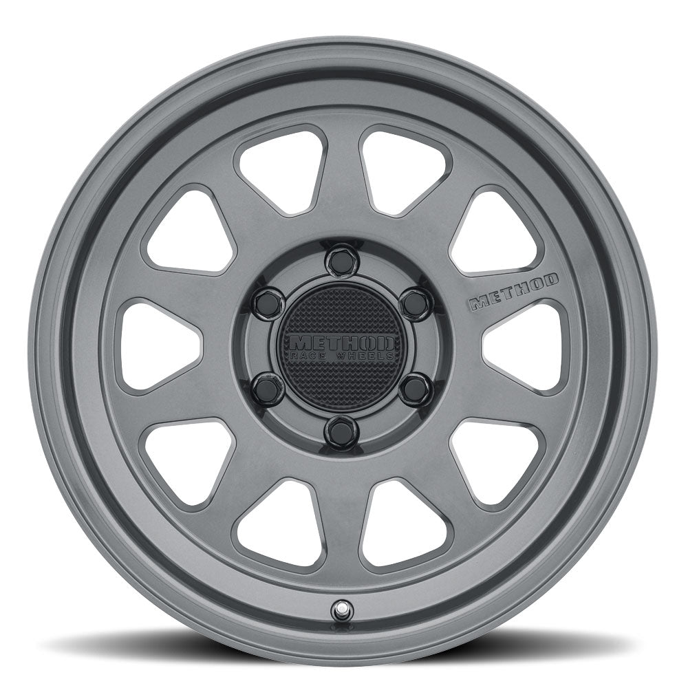 Set of 4: Method MR316 17x8.5 0mm Offset 6x5.5 106.25mm CB Gloss Titanium - MR31678560800