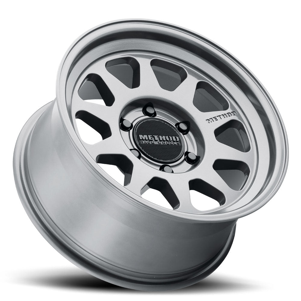 Set of 4: Method MR316 17x8.5 0mm Offset 6x5.5 106.25mm CB Gloss Titanium - MR31678560800