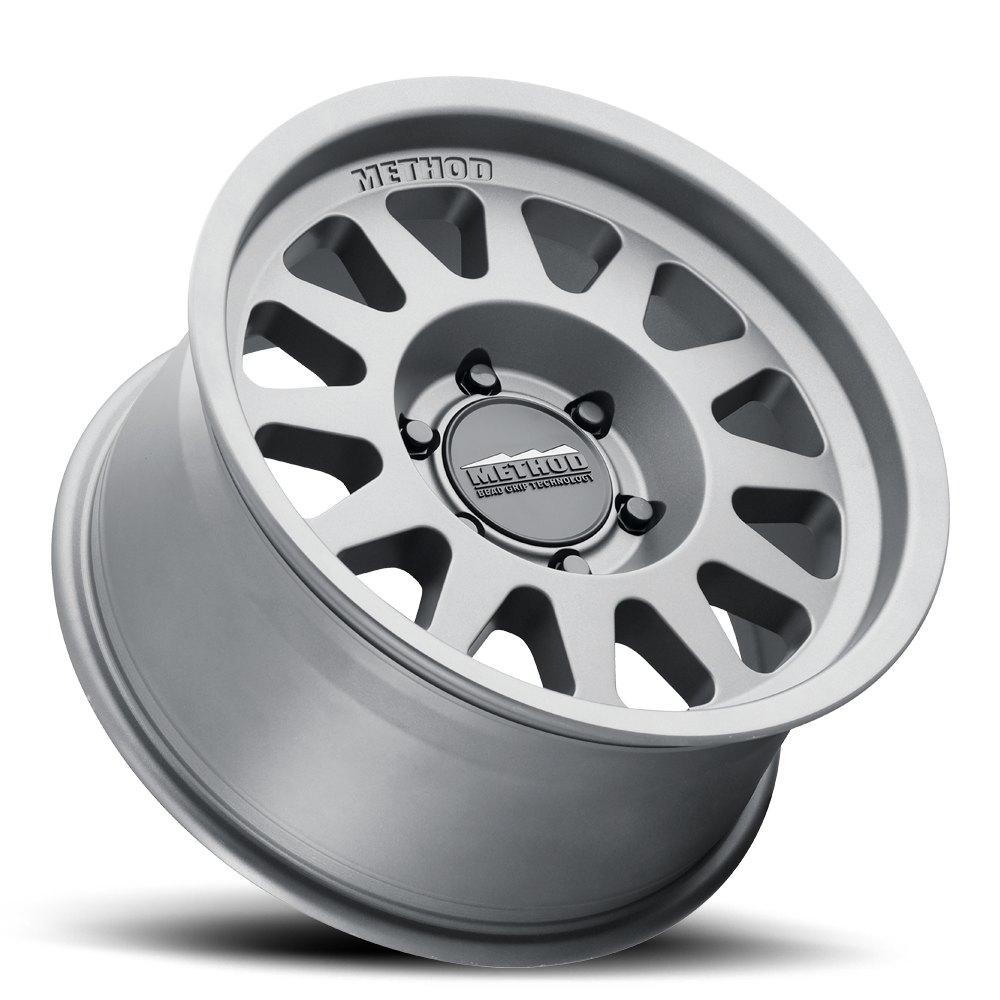Set of 4: Method MR704 17x8.5 0mm Offset 8x6.5 130.81mm CB Matte Titanium - MR70478580800