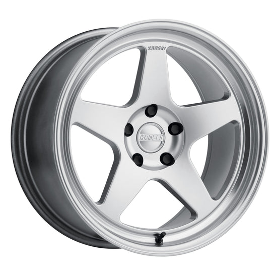 Kansei KNP Wheel, 18X9.5 5X114.3 22, Hyper Silver with Bright Machined Lip - K12H-189512+22.