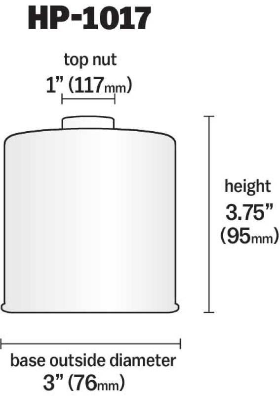 K&N 3.74inch / 2.98 OD Performance Gold Oil Filter - HP-1017