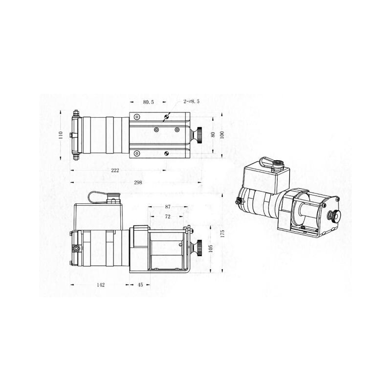 Superwinch 3000 LBS 12V DC 3/16in x 40ft Steel Rope - 1331200