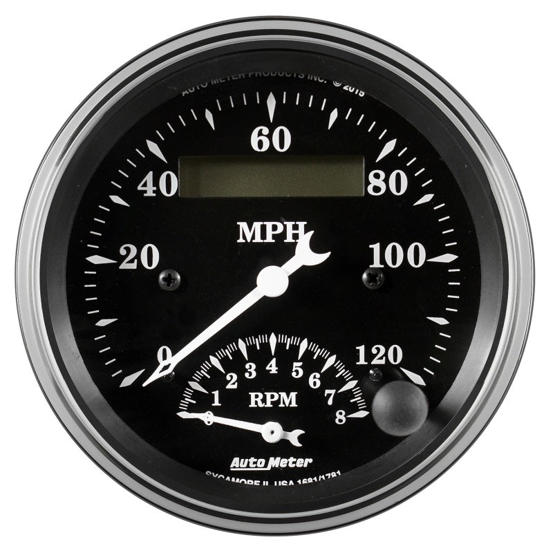 Auto Meter Gauge Tach/Speedo 3 3/8in 120mph & 8k RPM - 1781