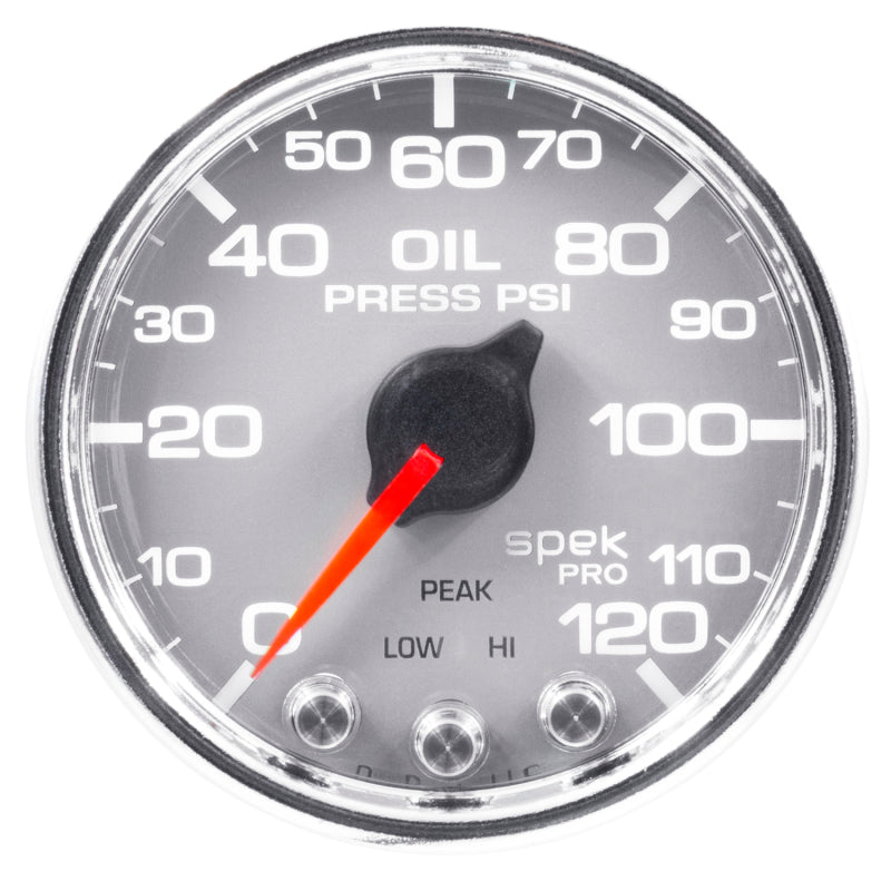 Autometer Spek-Pro Gauge Oil Press 2 1/16in 120psi Stepper Motor - P32521