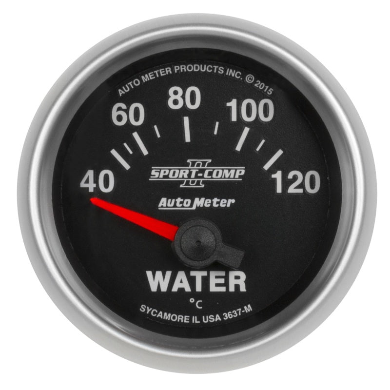 Autometer Sport-Comp II Gauge Water Temp 2 1/16in 40-120c Electric - 3637-M