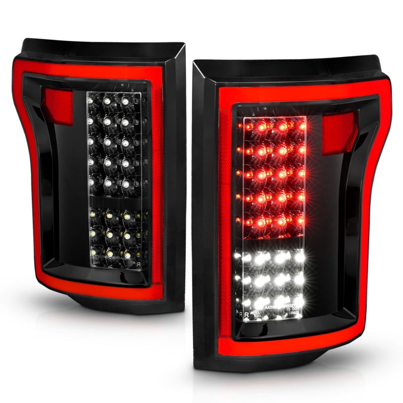 ANZO 2015-2016 Ford F-150 LED Taillights Black - 311261