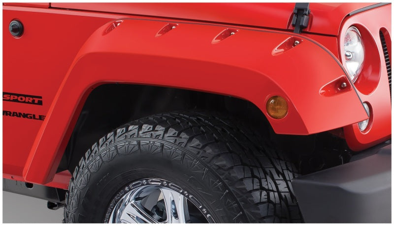 Bushwacker 07-18 Jeep Wrangler Pocket Style Flares 2pc - Black - 10077-02