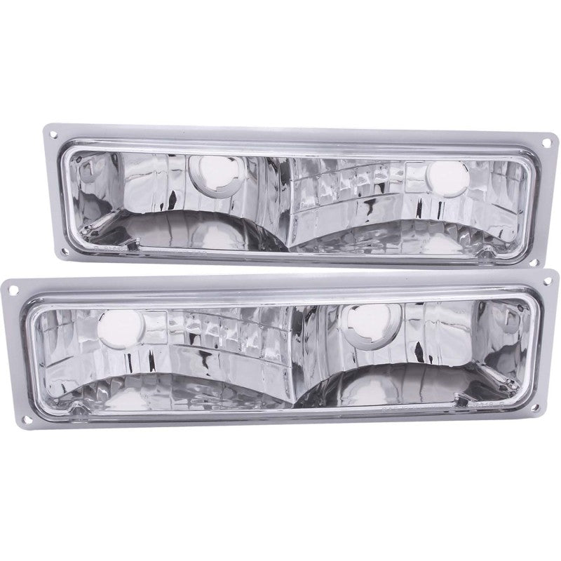 ANZO 1988-1998 Chevrolet C1500 Euro Parking Lights Chrome - 511032