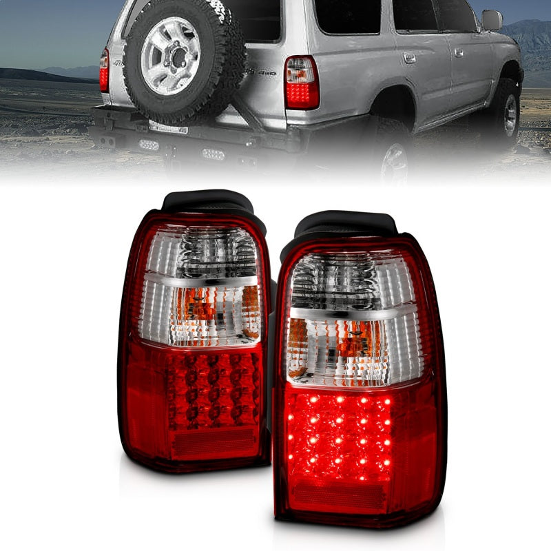 ANZO 2001-2002 Toyota 4 Runner LED Taillights Red/Clear - 311070