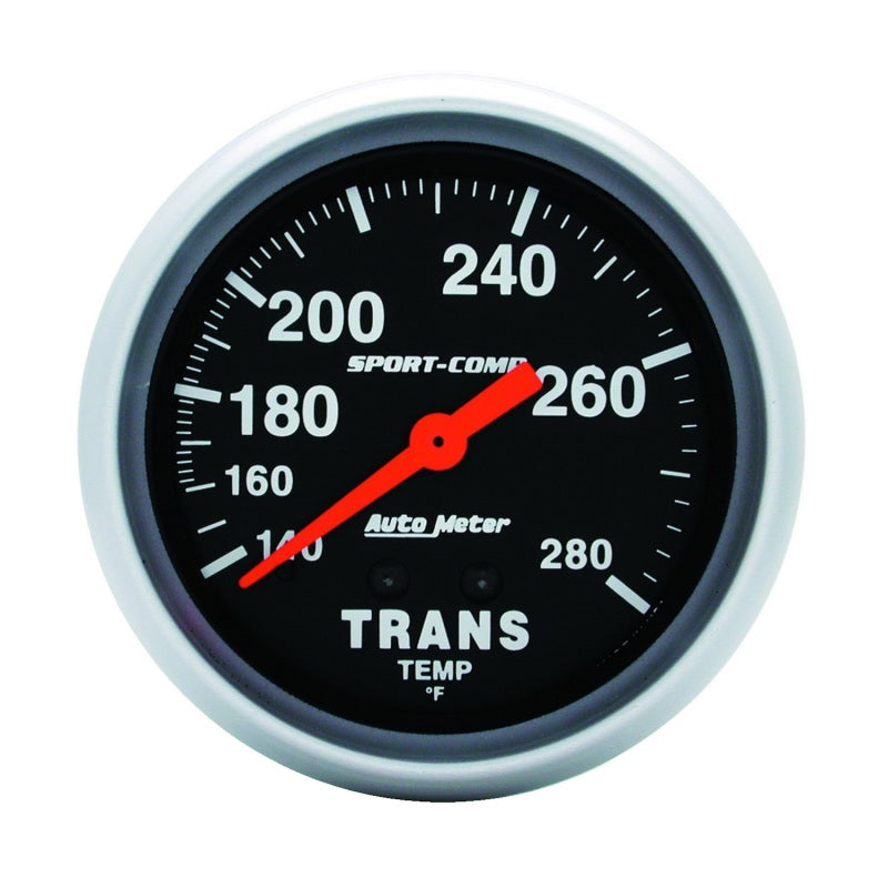 Autometer Sport-Comp 2-5/8in 140-280 Degrees (F) Mechanical Transmission Temp Gauge - 3451