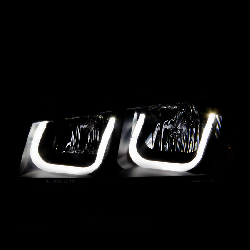 ANZO 2003-2006 Chevrolet Silverado 1500 Projector Headlights w/ U-Bar Black - 111312