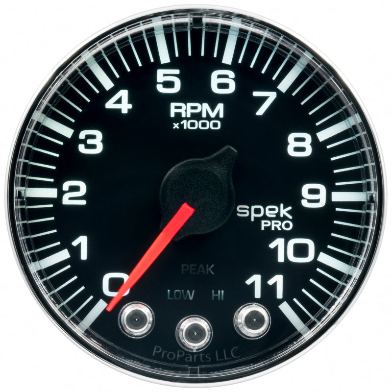 Autometer Spek-Pro Gauge Tach 2 1/16in 11K Rpm W/ Shift - P336318