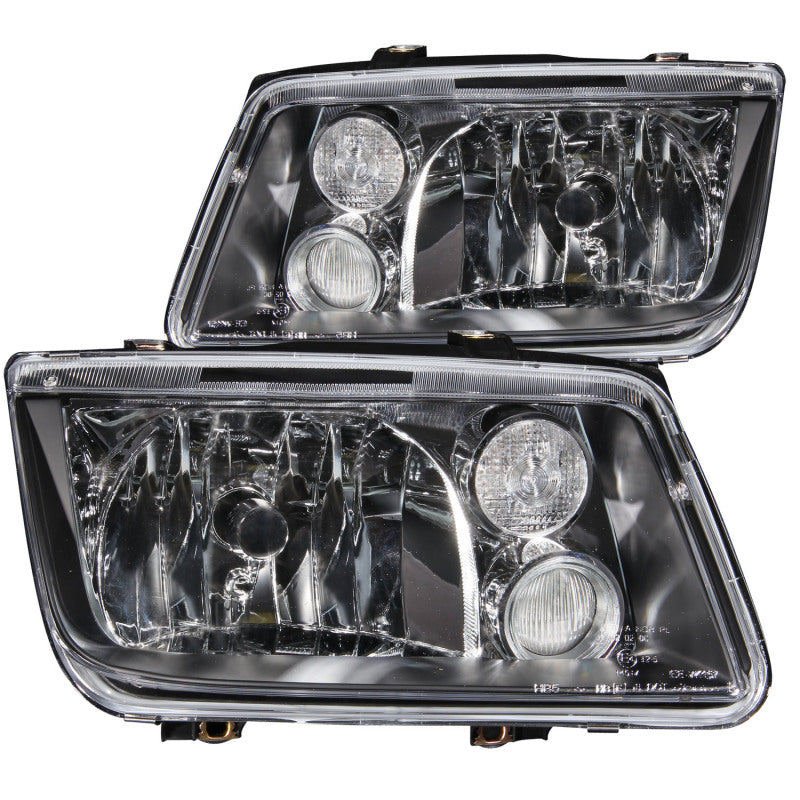 ANZO 1999-2005 Volkswagen Jetta Crystal Headlights Black w/o Bulbs - 121169