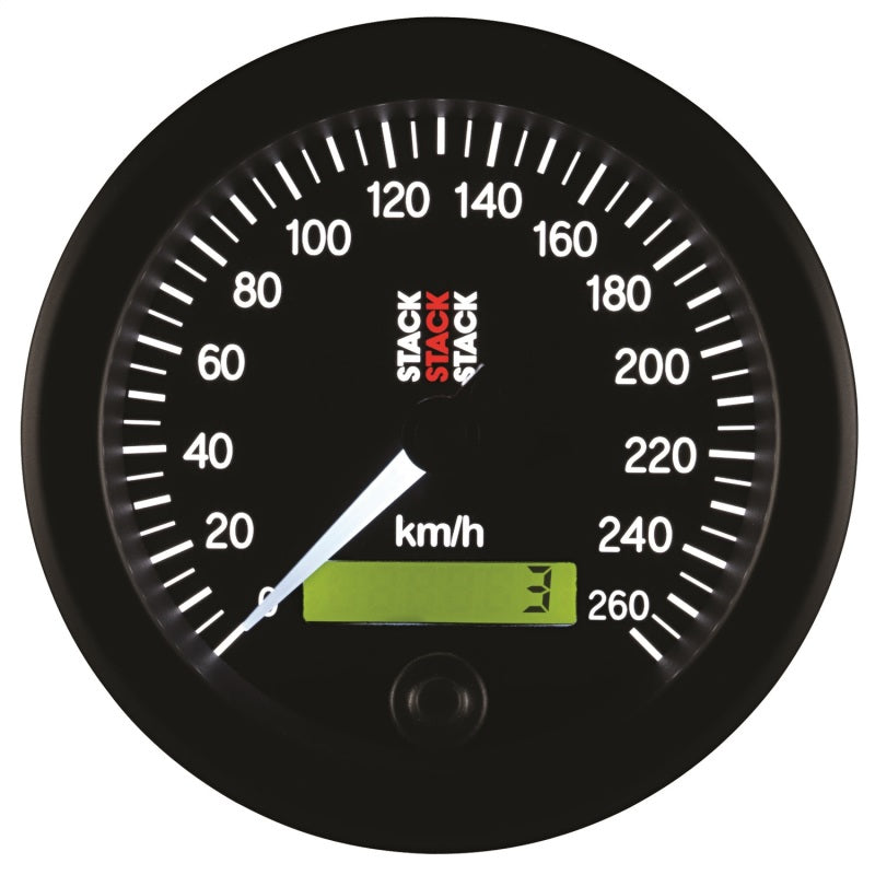 Autometer Stack 88mm 0-260 KM/H Electronic Speedometer - Black - ST3802