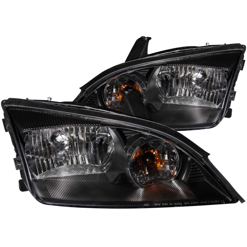 ANZO 2005-2007 Ford Focus Crystal Headlights Black - 121229