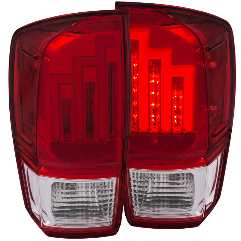 ANZO 2016-2017 Toyota Tacoma LED Taillights Red/Clear - 311284