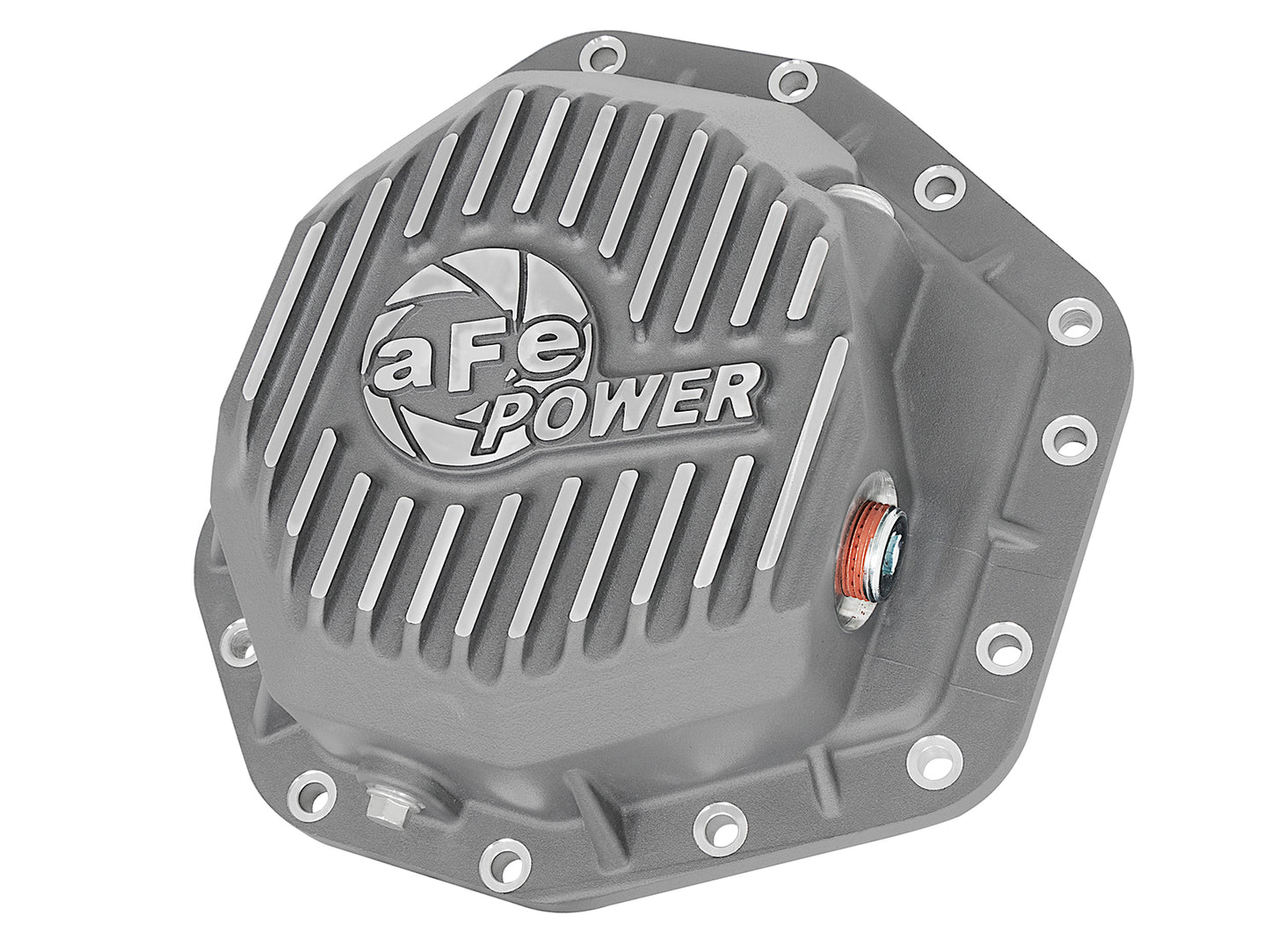 aFe Power Street Ser Rear Diff Cover Raw w/Mach Fin - 46-70350