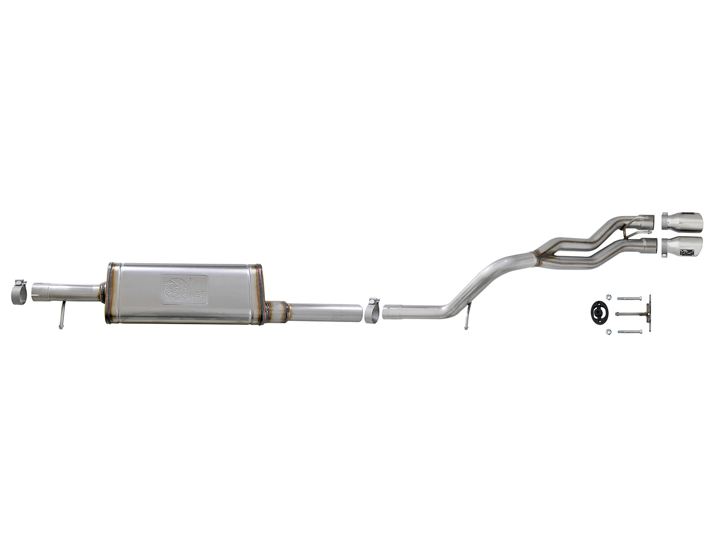 aFe Rebel Series 2.5in SS Cat-Back Exhaust w/ Polished Tip - 49-48054-P