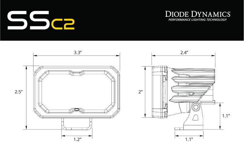 Diode Dynamics Stage Series 2 In Roll Bar Chase Light - DD7669