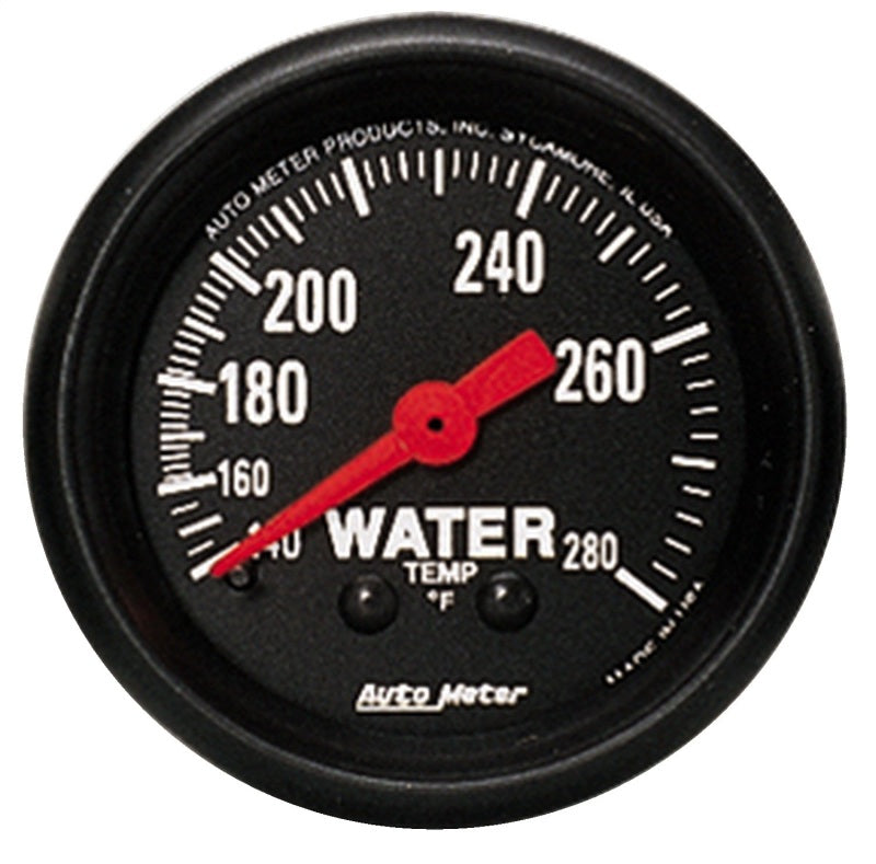 Autometer Z Series 2 1/6inch 140-280 Degree F Mechanical Water - 2606