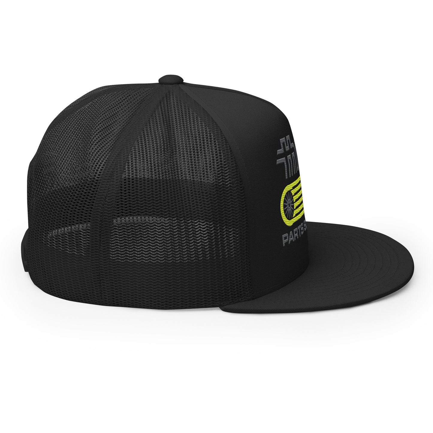 throtl International Parts Supply Short Black Trucker Hat