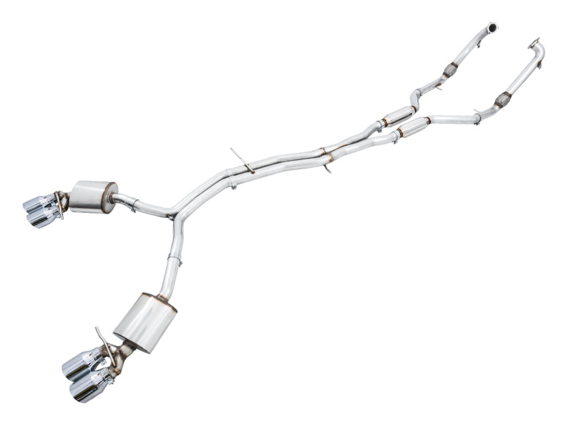 AWE Tuning Audi B9 S4 Touring Edition Exhaust - Non-Resonated - 3010-42056