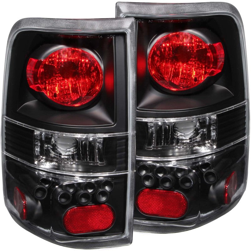 ANZO 2004-2008 Ford F-150 Taillights Black - 211060