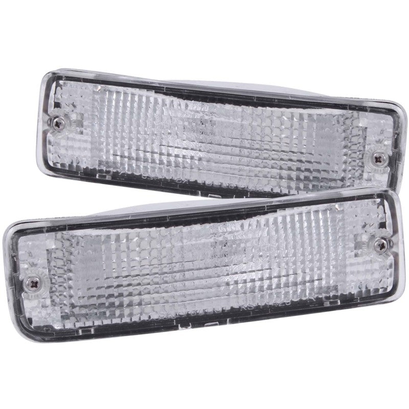 ANZO 1989-1995 Toyota Pickup Euro Parking Lights Chrome w/ Amber - 511019