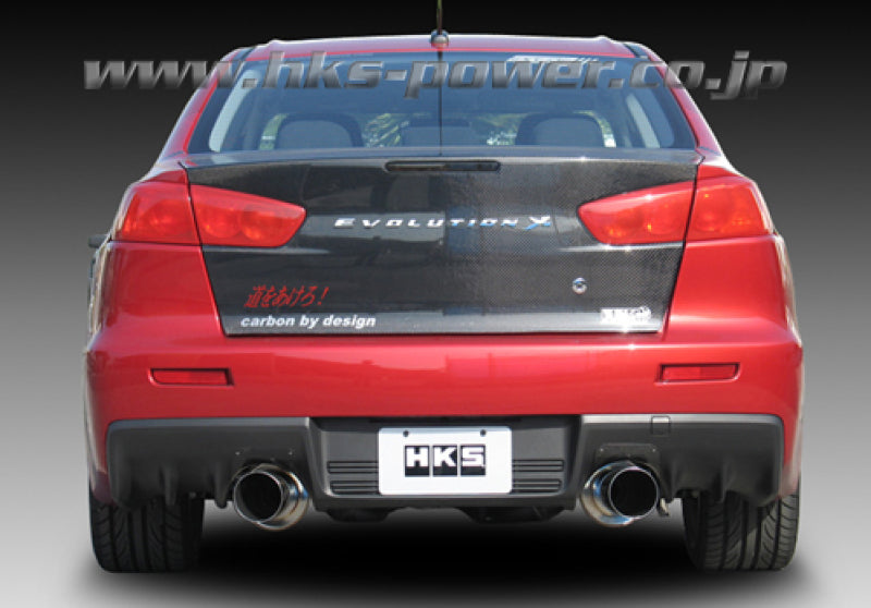 HKS 08-09 Evo 10 Hi-Power Dual Tip Catback Exhaust - 31008-BM001